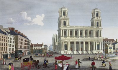 The Place Saint Sulpice, c.1815-20 by Henri Courvoisier Voisin